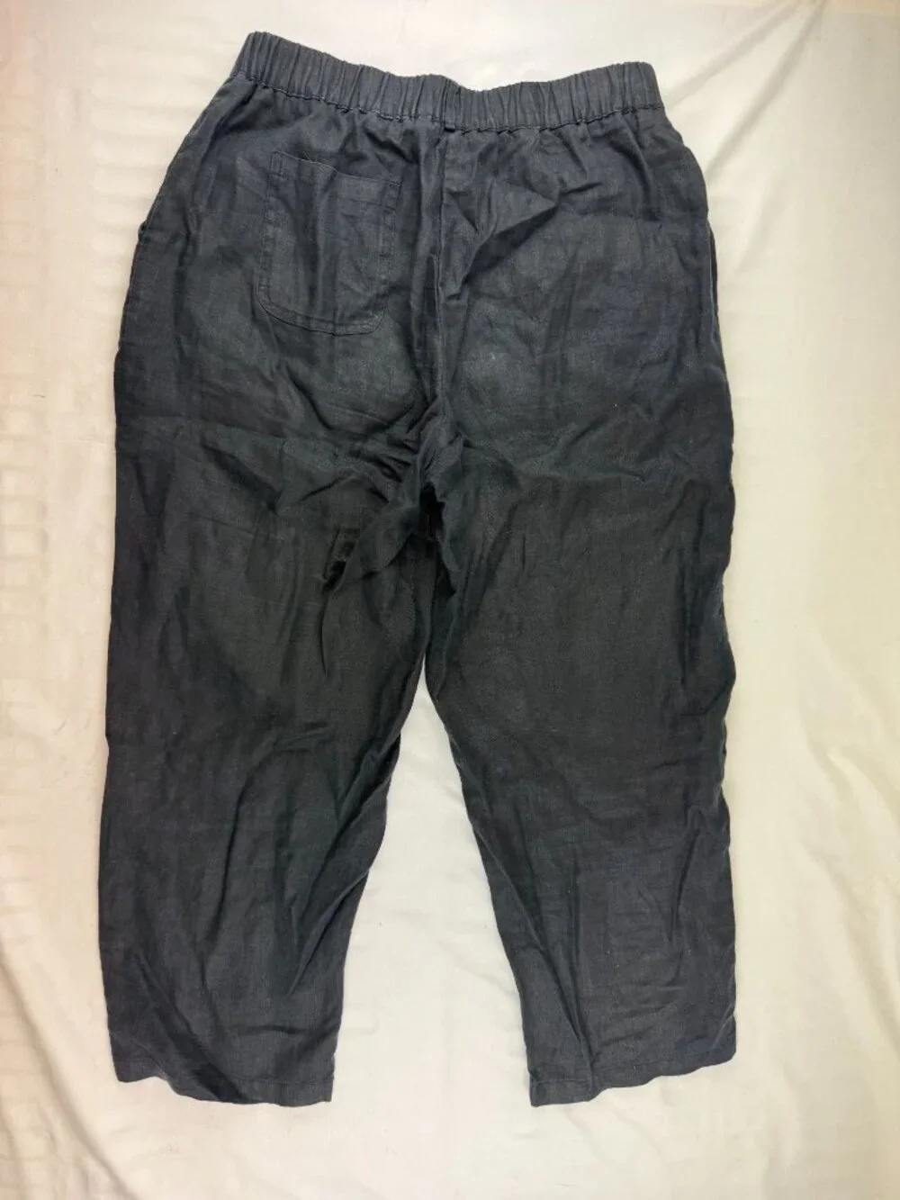 Quince 100% European Linen Pants Size Medium Black